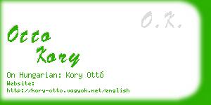 otto kory business card